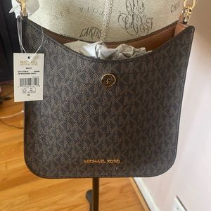 Michael Kors Briley brown small messager crossbody